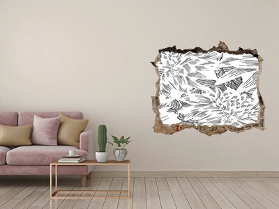 3D wall hole Hole in the Wall Floral Pattern