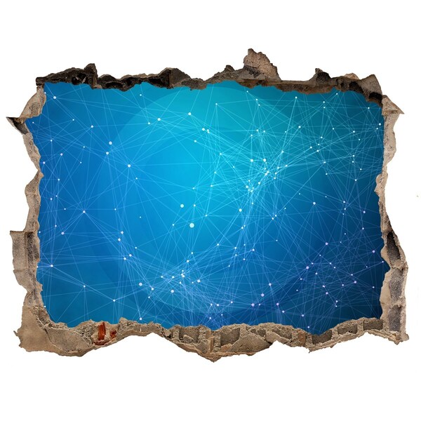 Hole wall sticker Cosmic portal in the wall