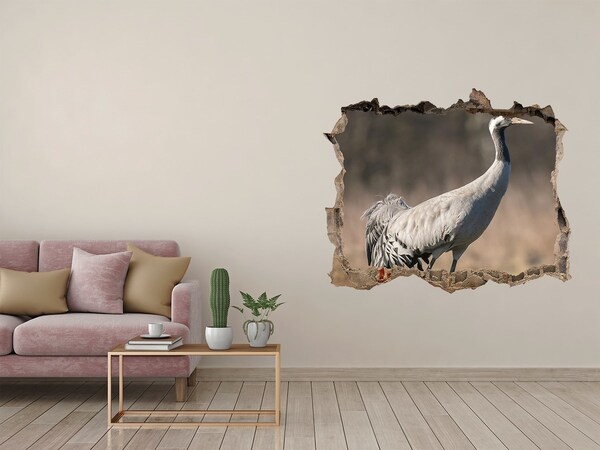 Hole wall sticker Crane in its natural habitat