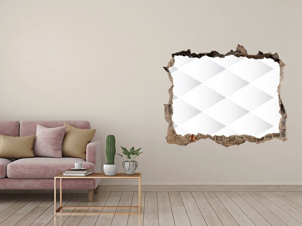 Hole in the wall decal Square background