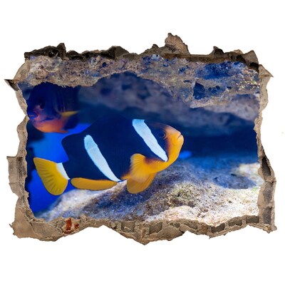 Hole wall sticker The underwater world of the coral reef