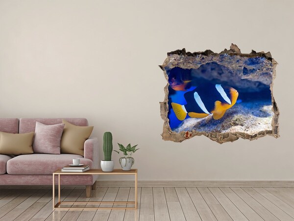 Hole wall sticker The underwater world of the coral reef