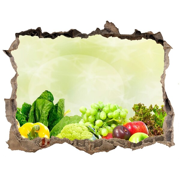 Hole in the wall decal Vegetables