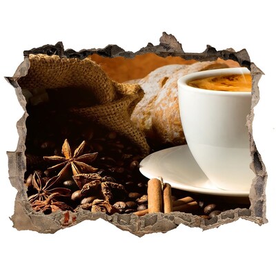 Hole in the wall sticker Coffee and spices