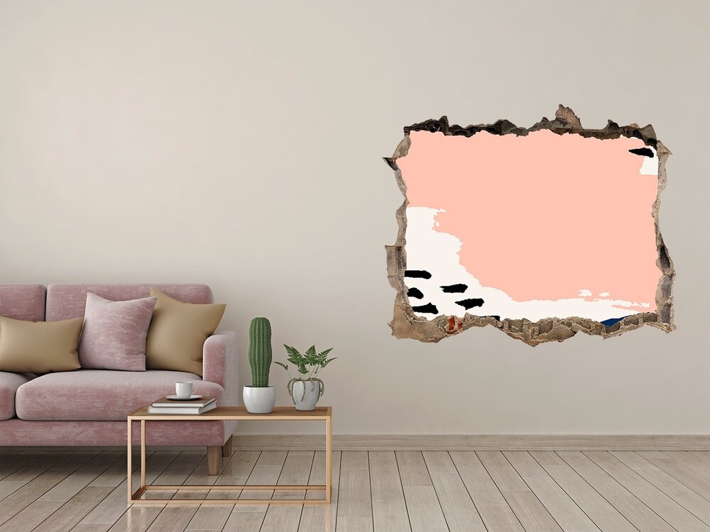 Hole in the wall decal Abstract background