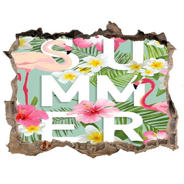 3D wall hole wallpaper Summer Dreams