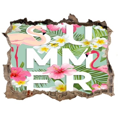 3D wall hole wallpaper Summer Dreams