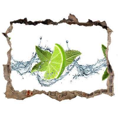 Hole in the wall decal A refreshing cocktail with lime