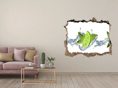 Hole in the wall decal A refreshing cocktail with lime