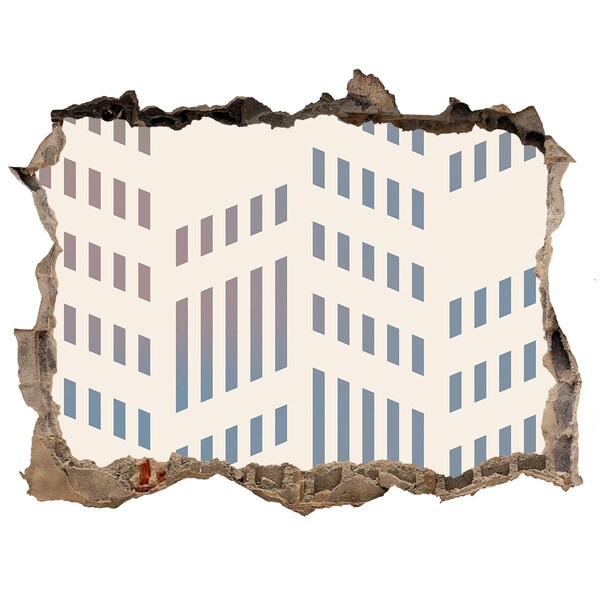 Hole in the wall decal Urban charm behind the wall