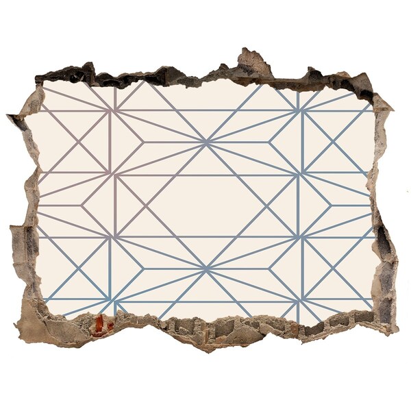 Hole in the wall sticker Geometric pattern through a hole in the wall