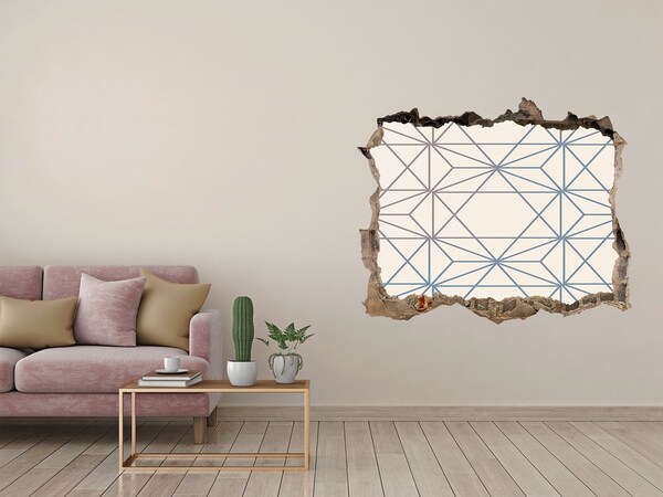 Hole in the wall sticker Geometric background