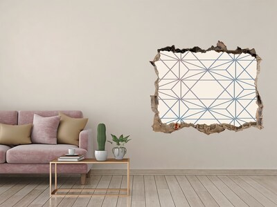 Hole in the wall sticker Geometric background