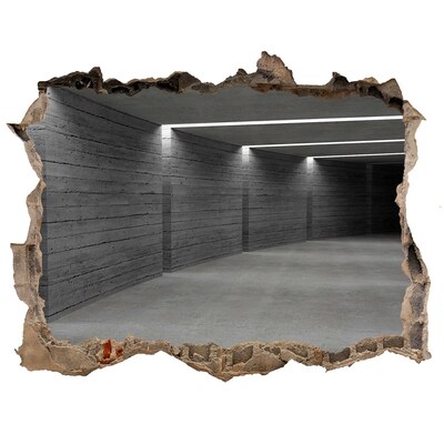 Hole wall sticker Interior of a modern warehouse