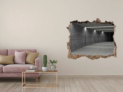 Hole wall sticker Interior of a modern warehouse