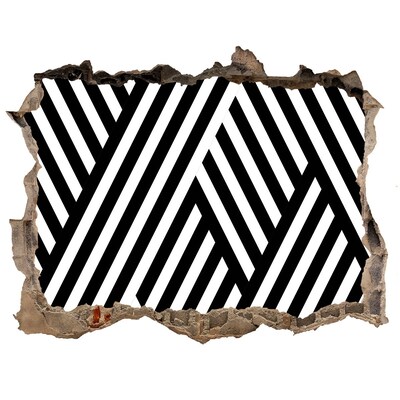 3D wall hole Geometric patterns in a hole in the wall