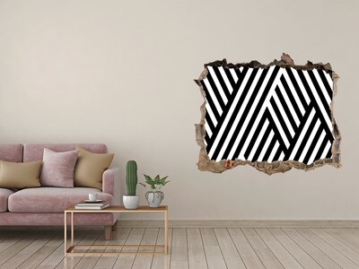 3D wall hole Geometric patterns in a hole in the wall