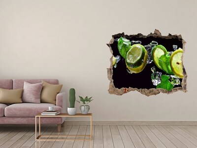 Hole wall sticker A lemony shot of freshness