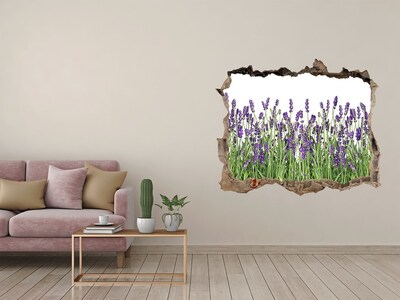 Hole wall sticker Floral oasis of lavender
