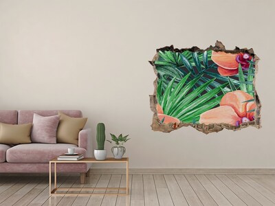 Hole in the wall sticker A floral paradise in the tropics