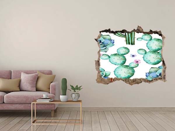 Hole in the wall decal Cacti