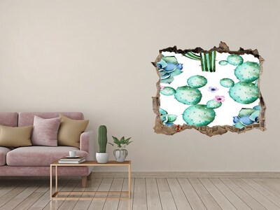Hole in the wall decal Cacti in a hole in the wall