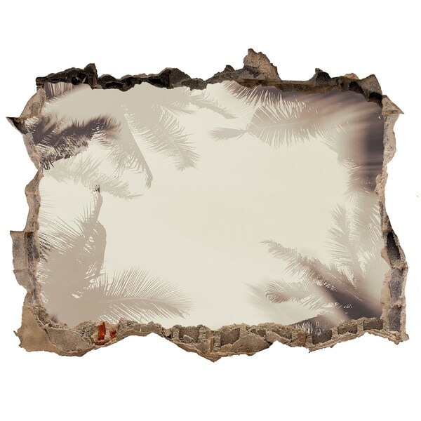 Hole in the wall sticker Tropical oasis behind the wall