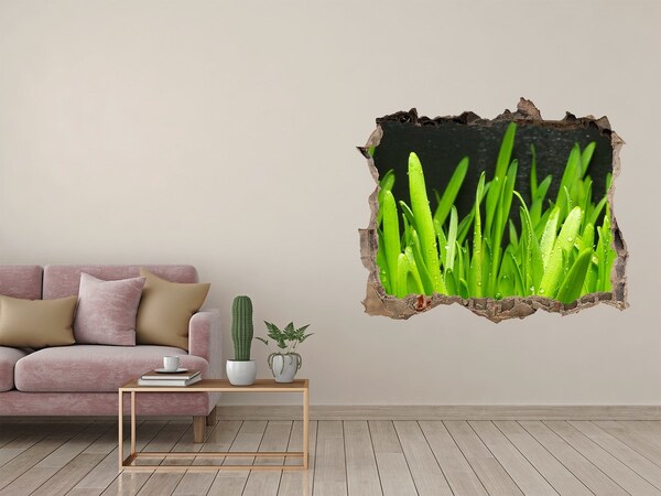 Hole in the wall decal Green paradise behind the wall