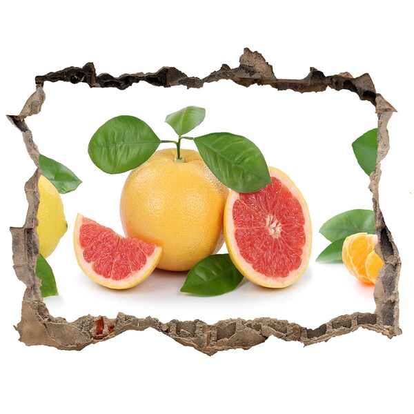 3D wall hole wallpaper A fruity hole-in-the-wall paradise