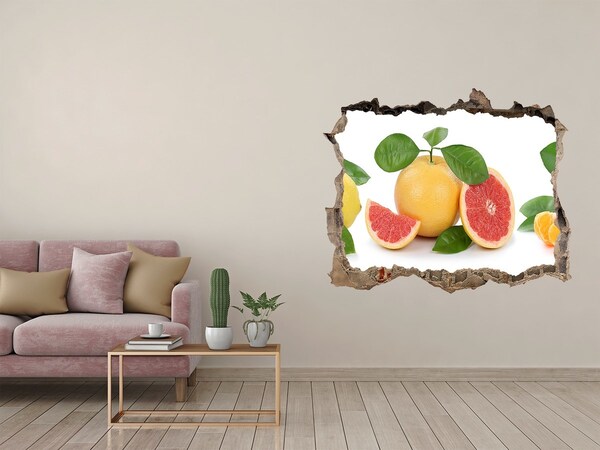 3D wall hole wallpaper A fruity hole-in-the-wall paradise