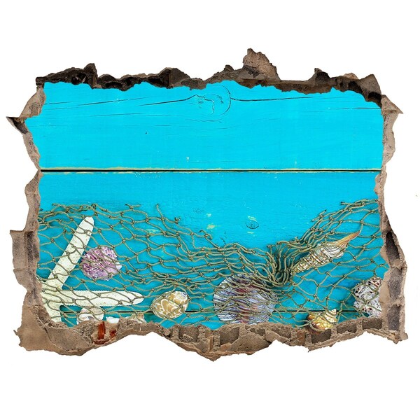 Hole wall sticker The underwater world against the backdrop of the reef