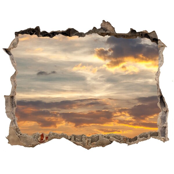 Hole in the wall decal Sunset through a hole in the wall