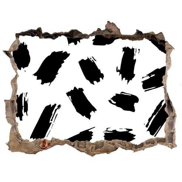 Hole in the wall sticker A damaged wall with abstract streaks