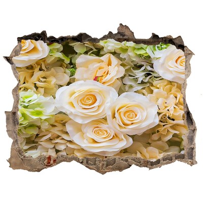 Hole wall sticker A flower paradise behind the wall