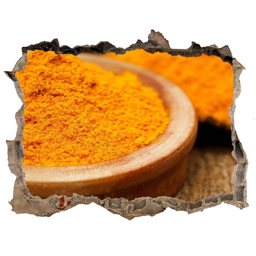 Hole wall sticker Turmeric seasoning