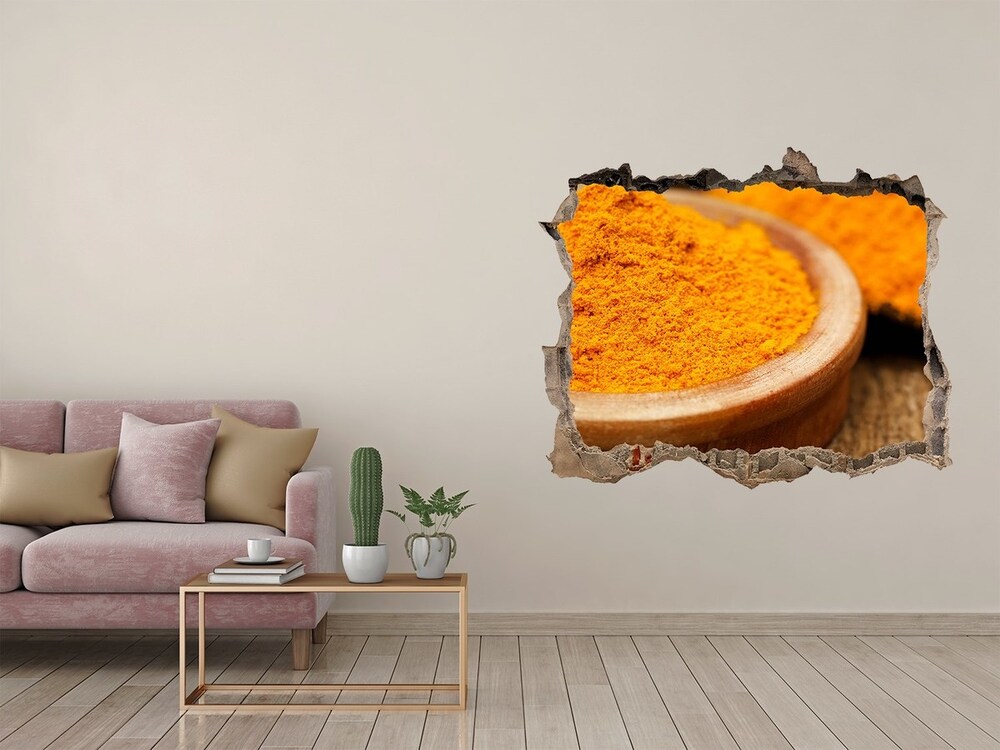 Hole wall sticker Turmeric seasoning