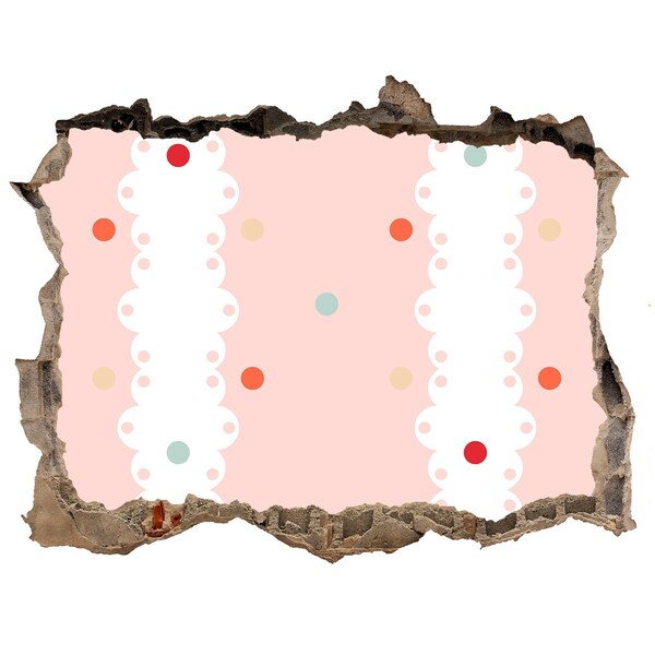 Hole wall sticker Colorful dots background