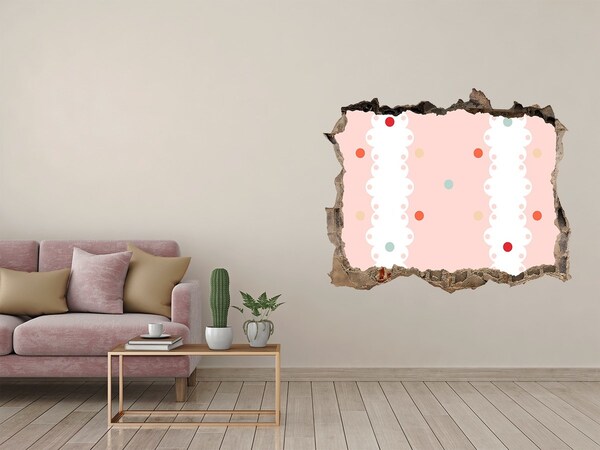 Hole wall sticker Colorful dots background