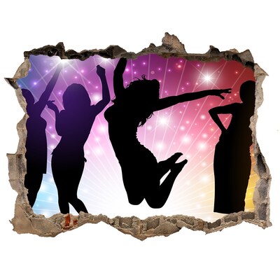 Hole wall sticker Dancing in the spotlight