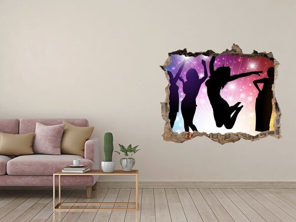 Hole wall sticker Dancing in the spotlight