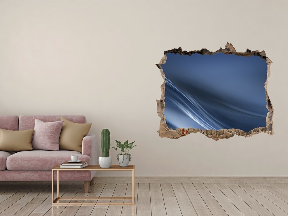 Hole in the wall sticker Gray wave