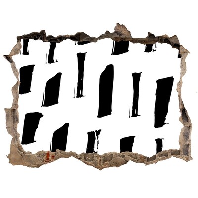 Hole wall sticker A ruined wall overlooking the city