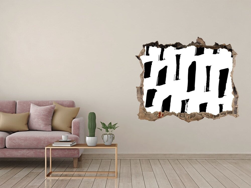 Hole wall sticker Black and white spots