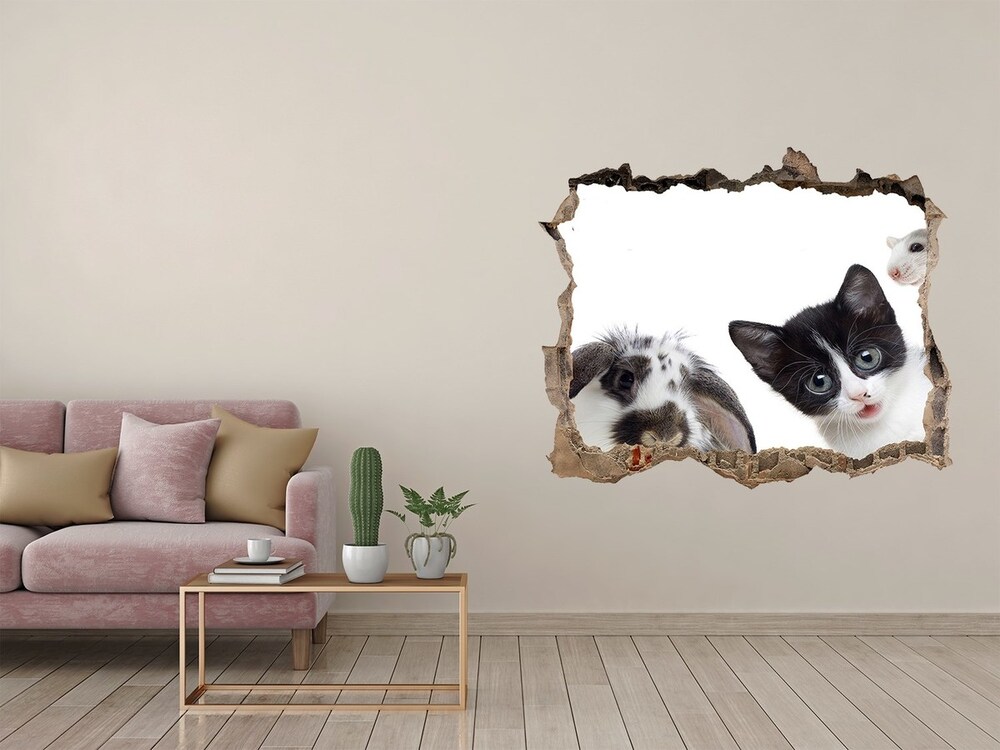 Hole wall sticker Pets