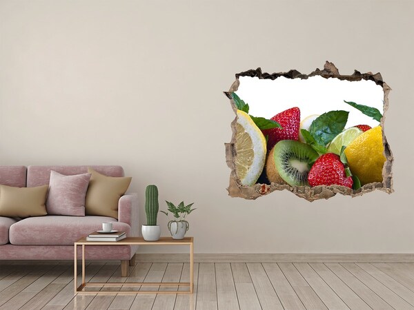 Hole in the wall sticker Fruit paradise behind the wall