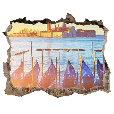 Hole in the wall decal Venice in the light of sunset