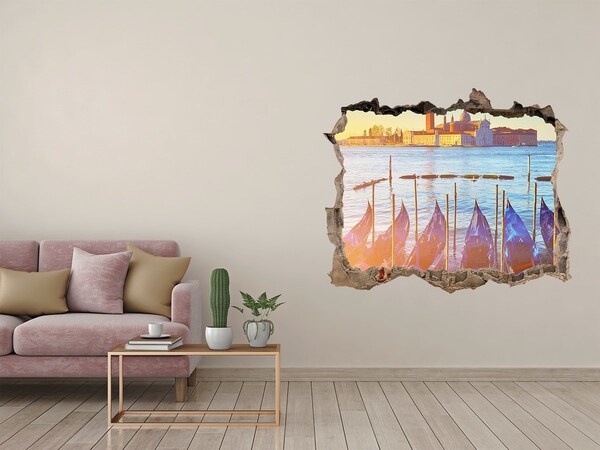 Hole in the wall decal Venice in the light of sunset