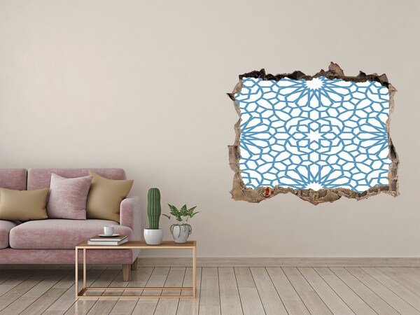 Hole in the wall sticker Oriental pattern