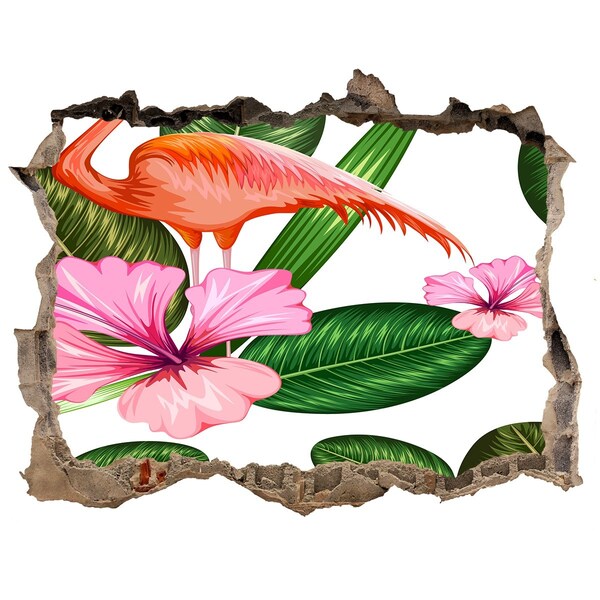 Hole in the wall sticker Tropical paradise behind the wall