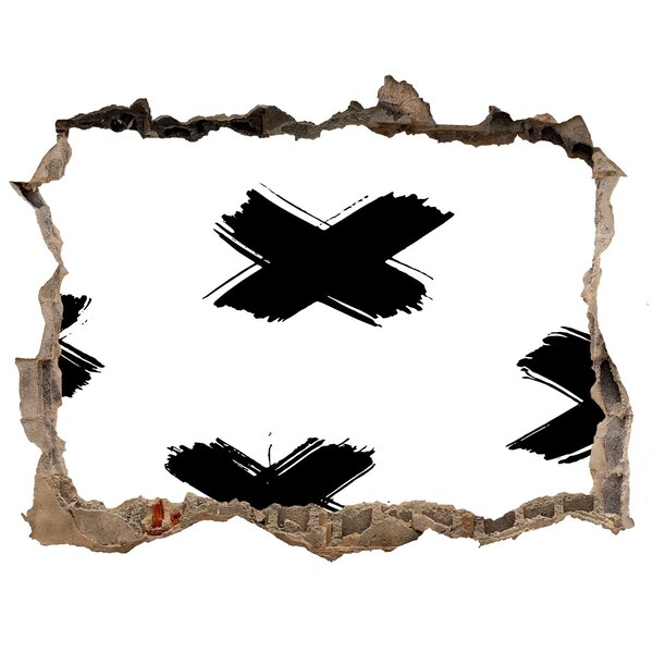 Hole in the wall sticker Stylish hole in the wall